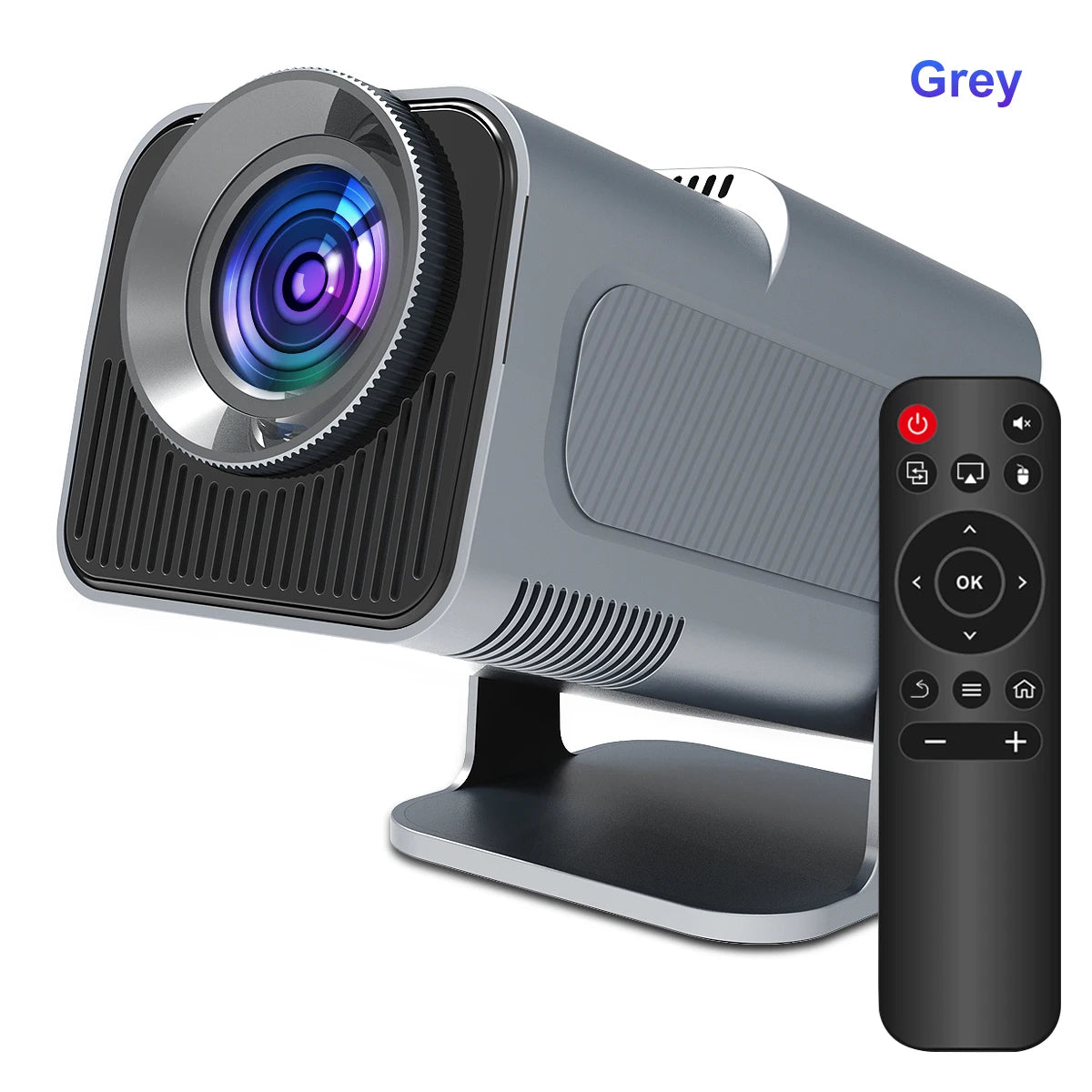 4K Android 11 Portable Projector with Native 1080P Resolution, 390 ANSI Lumens, Dual Wi-Fi 6, Bluetooth 5.0, and Upgraded HY300 Model
