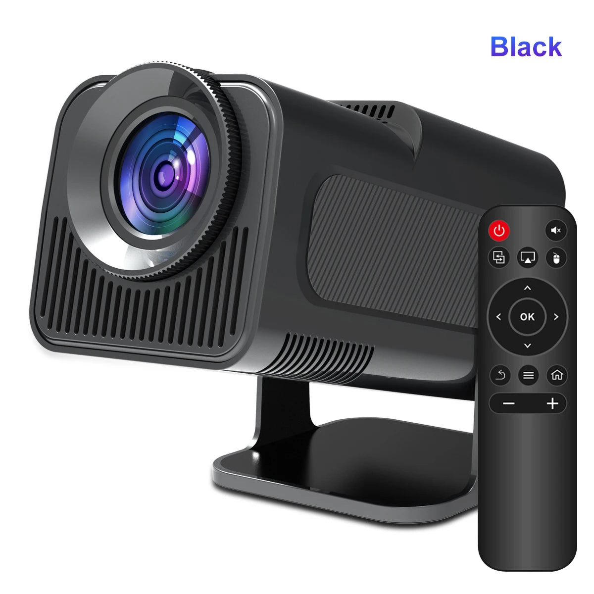 4K Android 11 Portable Projector with Native 1080P Resolution, 390 ANSI Lumens, Dual Wi-Fi 6, Bluetooth 5.0, and Upgraded HY300 Model